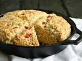 Cheesy Roasted Red Pepper Skillet Soda Bread