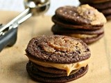 Chocolate and Peanut Butter Marbled Sandwich Cookies