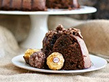 Chocolate Hazelnut Candy Bundt with Nutella Glaze #bundtamonth