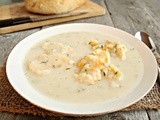 Cream of Chicken Soup with Cheddar & Herb Dumplings