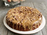 Double Chocolate Chip Cake with Salted Peanut Butter Glaze