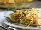 French Onion Spaghetti Pie