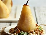 Ginger Poached Pears with Gorgonzola and Walnuts