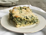 Light Spinach Lasagna with Cauliflower Sauce