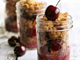 Portable Cherry Crumb Pie Jars