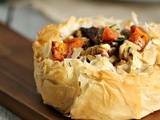 Roasted Squash and Gorgonzola Phyllo Tart