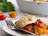 Savory Tomato Cobbler with Gorgonzola Biscuits