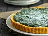 Skinny Spinach Tart with a Squash Crust