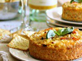 Vegetable Frittata with Pasta Chip Crust