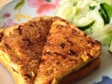 Cheese, Tomato and Bacon Eggy Bread Sandwich for British Sandwich Week