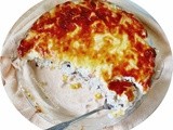 Cheesy Baked Rice With  Ham, Mushroom & Corns