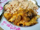 Fried Chicken Steak with Mushroom Sauce