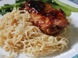 Garlic Noodles With Honey Chicken Chop