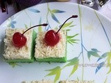 Pandan Cheese Sponge Slices