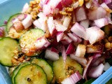 Refreshing Cucumber Salad with Herbs Garlic Vinaigrette