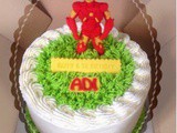 Iron Man Red Velvet Cake for Adi