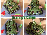 Leopard Tank cake for Sandiaga
