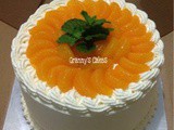 Red Velvet Cake topping Mandarin Orange