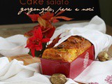 Cake salato con gorgonzola, pere e noci