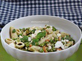 Pasta Integrale con yogurt, piselli e Feta, Ottolenghi style