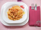 Fettuccine integrali Filotea con ragù di soia in vasocottura al microonde