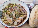 Pollo con carciofi e patate