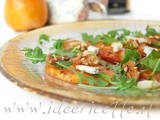 Ricetta Carpaccio di cachi con verzin di vacca Occelli, rucola e noci