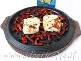 Ricetta Formaggio Halloumi con peperoni alla piastra