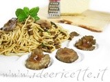 Ricetta Taglierini alla carbonara di funghi pioppini e Castelmagno d’Alpeggio