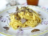 Ricetta Tagliolini alla carbonara di tartufo