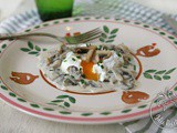 Ricetta Uova in camicia con funghi champignon e crema di verzin Occelli