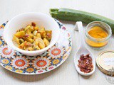 Zucchine alla curcuma in vasocottura con peperone dolce