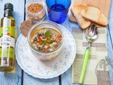 Zuppa di fave e pancetta in vasocottura al microonde