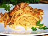 Carbonara di mare con pesce spada