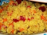 Cous cous con verdure alle spezie ed erbe aromatiche