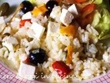 Insalata rustica con riso e feta