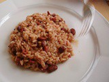 Panissa piemontese con riso, fagioli e salam d’la duja