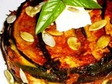 Parmigiana di zucchine con Feta e semi di zucca