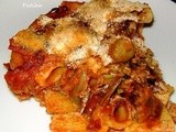 Pasticcio di pasta e carciofi alla besciamella con farina integrale Bio