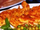 Petto di pollo con piselli e speck