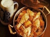 Pollo alla birra chiara e polenta