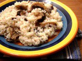 Riso con funghi shiitake freschi