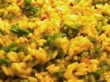 Risotto allo zafferano con asparagi