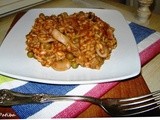 Risotto con seppie e piselli