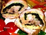 Rotolo di tacchino con frittatina e spinaci