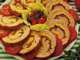 Rotolo di tacchino con mortadella e frittata