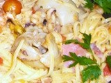 Tagliolini all'uovo con sughetto di pesce