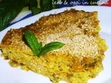 Torta salata di riso alla menta con il risotto avanzato