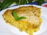 Torta salata di riso alla menta con il risotto avanzato