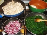 Tortino di funghi e spinaci